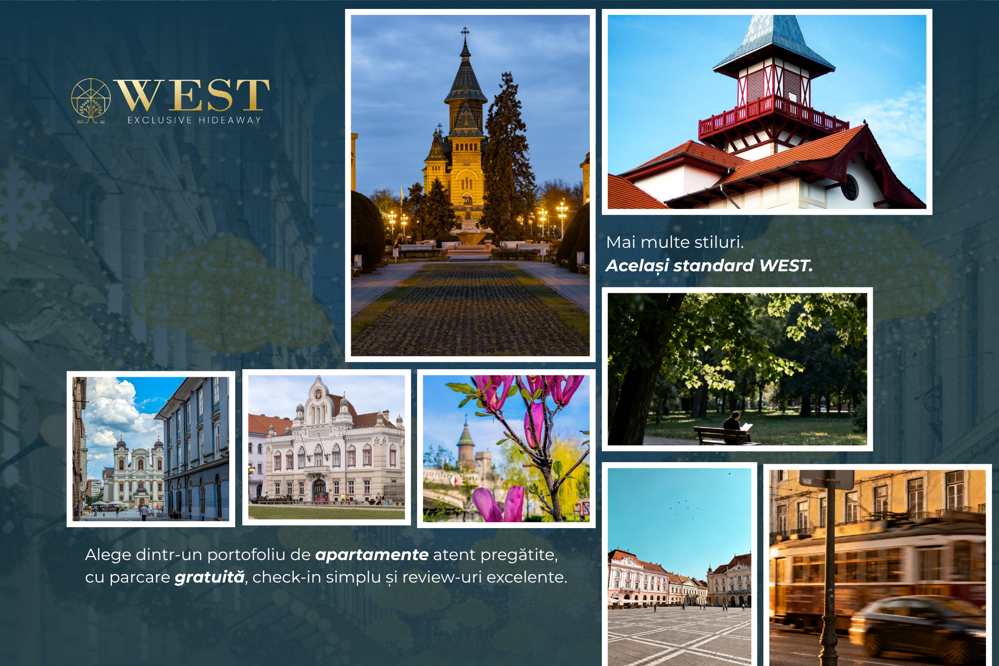 Colaj WEST cu repere din Timișoara