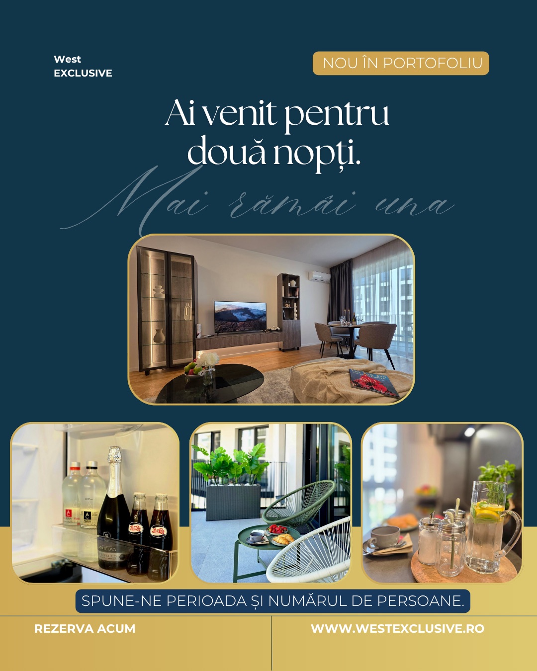 Postare WEST despre un apartament nou în portofoliu